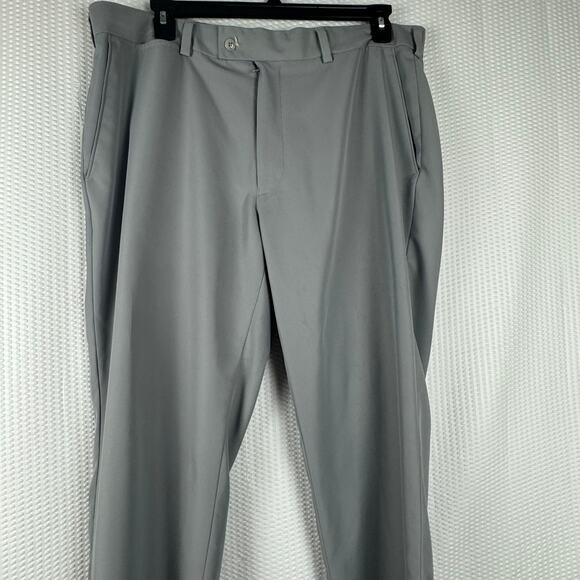 Louis Raphael Golf Men Flat Straight Leg Grey Pants Slacks 40 x 32 Casual Sport - Picture 1 of 8